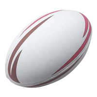Ballon de rugby durable OEM, logo personnalisé, taille 5, pour match et entraînement, vessie en caoutchouc, haute adhérence, PU imperméable, vente en gros en vrac