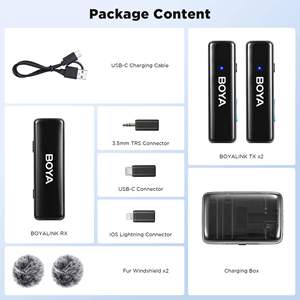 BOYA BOYALINK Microphone Lavalier sans fil pour iPhone <span class=keywords><strong>Android</strong></span> appareil photo reflex numérique Youtube <span class=keywords><strong>enregistrement</strong></span> <span class=keywords><strong>Audio</strong></span> en direct - Product Image 6