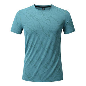 Camiseta Deportiva de Gran Tamaño de Secado Rápido con Estampado, Ropa Deportiva <span class=keywords><strong>para</strong></span> Hombre, Cuello Redondo, Camiseta Deportiva de Manga Corta <span class=keywords><strong>para</strong></span> Hombre - Product Image 4