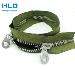 Nhà Máy hengda tùy chỉnh hai cách dây kéo bằng đồng chất lượng tốt nhất dây kéo kim loại dây kéo đôi #10 - Product Image 2