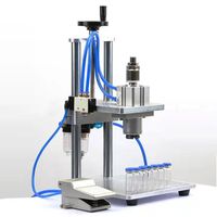 Machine de scellage semi-automatique de bureau pour flacons de liquide oral en verre, ampoules et flacons, avec sertissage de bouchons en aluminium et plastique