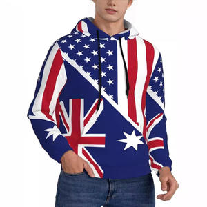 Hoodie Pullover bendera Australia uniseks untuk musim dingin musim gugur 3D desain kaus bulu ODM pasokan untuk perayaan Hari Australia - Product Image 2