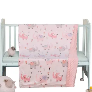 Муслиновые детские одеяла, теплый фланелевый Термочехол с тиснением, мягкий чехол для сна на коляску, мультяшное постельное белье для младенцев, пеленка, детское банное полотенце