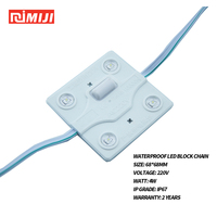 Module LED 4 LED pour plafonnier, 220V, blanc chaud/blanc froid 6000K, étanche, à diffusion intense, blocs Blockchain