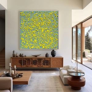 Pintura al Óleo, Arte Mural 3D, Cuadrado Abstracto Texturizado, Arte Mural Contemporáneo Minimalista y Creativo para Decoración Moderna del Hogar y Galería - Product Image 1