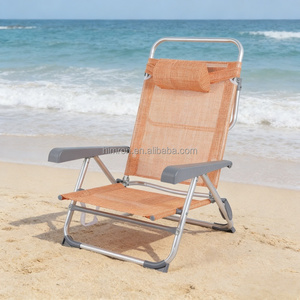 เก้าอี้พักผ่อนแบบพกพาสำหรับตั้งแคมป์กลางแจ้ง คุณภาพสูง ระบายอากาศได้ดี พับได้ สำหรับผู้ใหญ่ พร้อมพนักพิงศีรษะ - Product Image 2