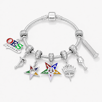 Pendentif OES personnalisé en métal pour les membres de l'Ordre de l'Étoile d'Orient, idéal pour la fabrication de bijoux en gros