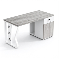 Nouvelle table de bureau moderne et durable pour le personnel, design en forme de L, cloison de bureau réglable, clusters en stratifié, poste de travail modulaire pour bureau