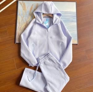 Conjunto Deportivo Personalizado con Logotipo para Hombre, Sudadera de Forro Polar Térmico, Pantalones Deportivos con Cierre para Correr, Talla Grande - Product Image 1