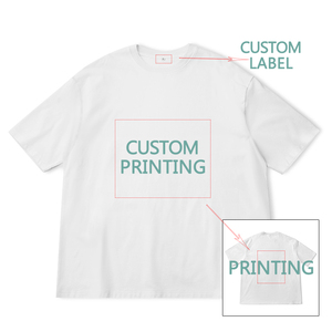 Maglietta estiva Streetwear da uomo in cotone bianco t-Shirt con logo personalizzato con serigrafia grafica t Shirt da uomo - Product Image 5
