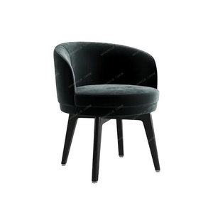 Chaise de salle à manger moderne de style nordique SPARKLE chaise de loisirs en coton et lin pour hôtels et restaurants - Product Image 1