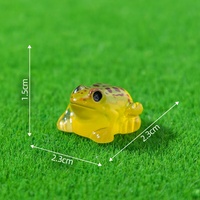 Mini grenouille en résine lumineuse, réaliste, peinte à la main, motif dessin animé, pour micro-paysage, terrarium, aquarium, jardin, bonsaï, poissons