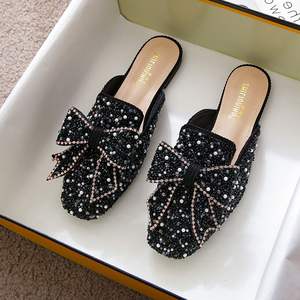 Sandali Donna Femme Loafer Bow Upper Slides Mules Style Sandalias planas para mujer para damas 2024 - Product Image 5