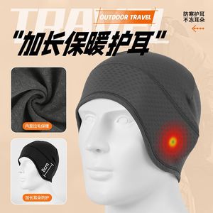 Winter Warm Fleece Lined Sweat Absorbing Helmet Liner Cycling Cap Unisex Brimless Pullover Outdoor Running Skiing Sports Hat - Product Image 4