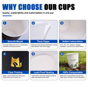 High Quality Eco Friendly <b>Disposable</b> Instant Noodle Packaging Paper Soup Container With Custom Logo - Product Image 5
