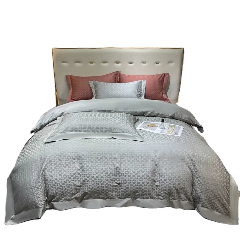 卸売4 PCSジャカード高級寝具セット羽毛布団カバー枕カバー家庭用ベッドシーツ