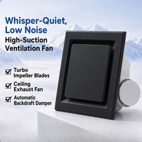 Ventilateur d'extraction de plafond de 8 pouces, type conduit, 220V 30W, faible bruit, pour salle de bain et toilettes
