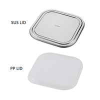 Boîte à lunch carrée Liyunda pour enfants, en acier inoxydable 304, écologique, avec compartiments, pour le contrôle des portions et la conservation des aliments, couvercle SS/PP