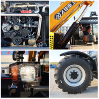 Chargeuse sur pneus télescopique JIUBANG 4,5 tonnes avec moteur diesel Kubota, manutentionneuse de grumes, haute capacité de levage