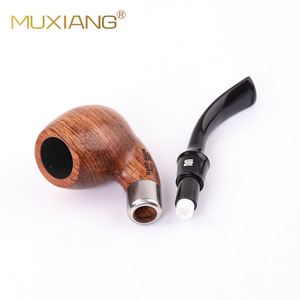 Muxiang Rosewood Tobacco Pipe Bent Type Handmade Wooden Smoking Pipe With Filter Element For Personal Gift - Product Image 4