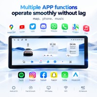 Autoradio Android 14 de 12,3 pouces, 4 Go 64 Go Octa Core avec CarPlay filaire et sans fil, Android Auto, Navigation GPS