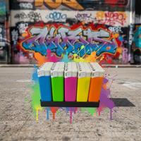 Briquet publicitaire électrique moderne et tendance avec coque en plastique multicolore, logos personnalisés, approvisionnement direct d'usine