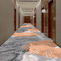 Tapis mural moderne en boucle tuftée imprimée en nylon de la série LINGXIAO, tapis de salle de banquet pour hall d'hôtel 5 étoiles
