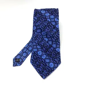 Hot selling digital printing pleated silk neck tie men