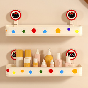 Bathroom Storage Rack 50X30CM Suction Mounted Rectangular Corner Shelf For Cosmetics Skincare Products - Product Image 2