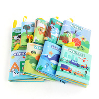 Songshan jouets usine en gros personnalisé ferme forêt tout-petits étudier l'éducation précoce anglais doux lavable tissu livre pour bébés