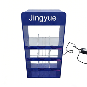 Factory Custom Modern Luxury Smoke Shop Counter Top Cabinet Acrylic Cigarette <b>Display</b> <b>Rack</b> Case with 1 Shelf for Tobacco - Product Image 1