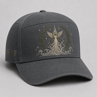 Casquette de baseball personnalisée style Old English, 5 panneaux, visière incurvée, style Dad Hat, streetwear urbain West Coast, vente en gros, faible MOQ