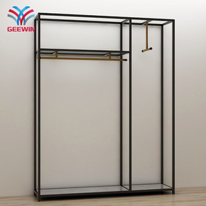 Một cửa hàng thiết kế đồ nội thất thép giá của cửa hàng bách hóa sắt Single Side <span class=keywords><strong>Pop</strong></span> <span class=keywords><strong>Up</strong></span> cửa hàng hiển thị quần áo vải quần áo - Product Image 3