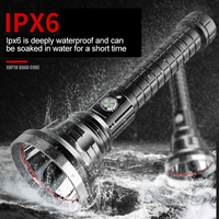 Lampe torche LED XHP70 super lumineuse à longue portée 3000 m, 5000 lumens, rechargeable, en aluminium, pour aventures en plein air, camping, tactique