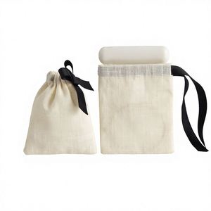 Juego de Bolsas de Almacenamiento de Joyas de Bambú y Algodón con Cordón, Forro de Franela, Varios Tamaños, Bolsas de Moda - Product Image 1