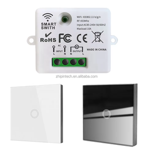 สวิตช์ไฟไร้สาย WIFI RF 433MHz สวิตช์โมดูลและปุ่มสัมผัสสวิตช์ติดผนังทำงานร่วมกับ <span class=keywords><strong>Google</strong></span> Home Alexa 110V 220V จับเวลา - Product Image 1