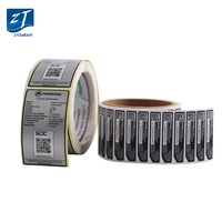 Étiquettes adhésives imperméables en feuille d'argent pour produits électroniques, autocollants en PET, papier, aluminium, codes QR, pelliculage argent mat