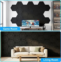 Panneaux acoustiques hexagonaux autocollants faciles à installer, panneaux insonorisants en feutre PET haute densité, panneaux absorbants du bruit durables