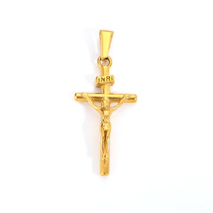 Tarnish Gratis 18k liontin Stainless Steel pria wanita berlapis emas <span class=keywords><strong>CHRISTOPHER</strong></span> Yesus kompas <span class=keywords><strong>Saint</strong></span> Michael 18K - Product Image 3