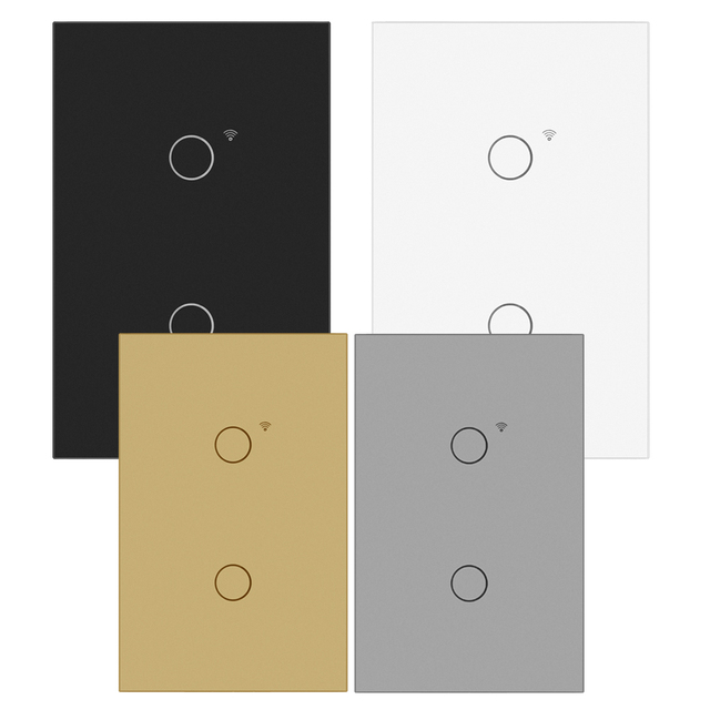 2024 New Design US Smart Switch Socket,switch Smart Glass Sensitive Panel ,switch Smart Wifi Alexa Voice Control