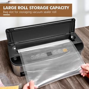 Ev mutfak kullanımı için rulo depolama ve çanta kesici rulo üst mühürleyen ile otomatik vakum gıda tasarrufu - Product Image 3