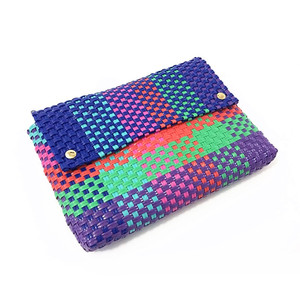 Bolsa de envelope para praia do méxico, artesanal, reciclado, plástico, tecido, bolsa de embreagem, moça feminina, venda imperdível - Product Image 6