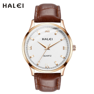 ดรอปชิปปิ้ง HALEI นาฬิกาควอทซ์ของแท้รุ่นใหม่สำหรับผู้ชาย กันน้ำ 3BAR ตัวเลขโรมัน สไตล์ธุรกิจสุดหรู กลไกญี่ปุ่น - Product Image 4