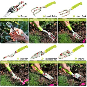 Nieuwe Aanpasbare Oem Cross Border Bloemen Bedrukt Lichtgewicht Tuingereedschapset Hoge Diy Plastic Shovel Schaar Vakantiegeschenk - Product Image 2