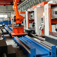 Rail linéaire de guidage au sol pour robot industriel robuste à 7 axes, personnalisé en usine, pour la manutention de matériaux par robot à 6 axes