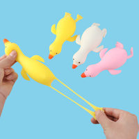 Jouet Squishy Canard Extensible Adorable en TPR Souple, Figurine à Presser Étanche Anti-Stress, Cadeau Idéal pour Activités Promotionnelles