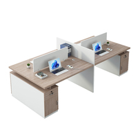 Bureau de travail moderne avec tiroir, mobilier de bureau pour centre d'appels et espace de travail collaboratif