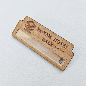 Spille da bavero <span class=keywords><strong>in</strong></span> <span class=keywords><strong>legno</strong></span> personalizzate con logo e strass, ecologiche, incise al laser, targhette identificative e spille di sicurezza per uso aziendale - Product Image 4