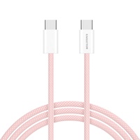 Cable de Carga USB-C de 60W, Cable Trenzado de 48 Hilos Tipo C a Tipo C para Carga Rápida, Cable Cargador para Teléfono IP 16