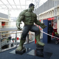 Statue de Hulk en résine grand format, très demandée, pour parc d'attractions, taille réelle, héros de film Marvel, sculpture en résine de Hulk